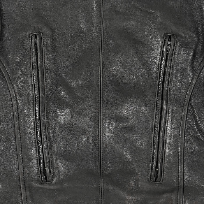 Vintage Moto Leather Jacket In Black
