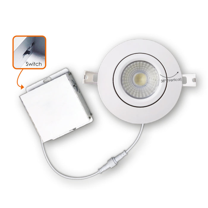 Votatec VO-GRP4W10-120-60-D 4″ Gimbal Slim /Air Tight Round Panel LED