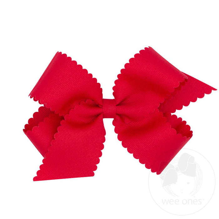 Wee Ones Scalloped Medium Grosgrain Bows