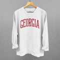 White Georgia Oversized Crew