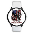 White Leather Black Leather Black Metal Mesh Black Link