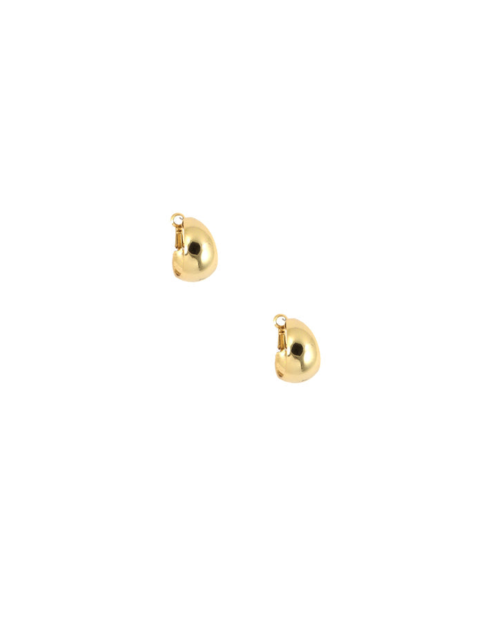 Anne Klein Gold Tone Wide Band Hoop Earrings