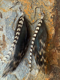 Wild Mountain Fringe - Sagebrush Skies Feather Earrings