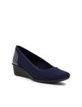 Anne Klein Navy Multi Fabric Wisher Wedge